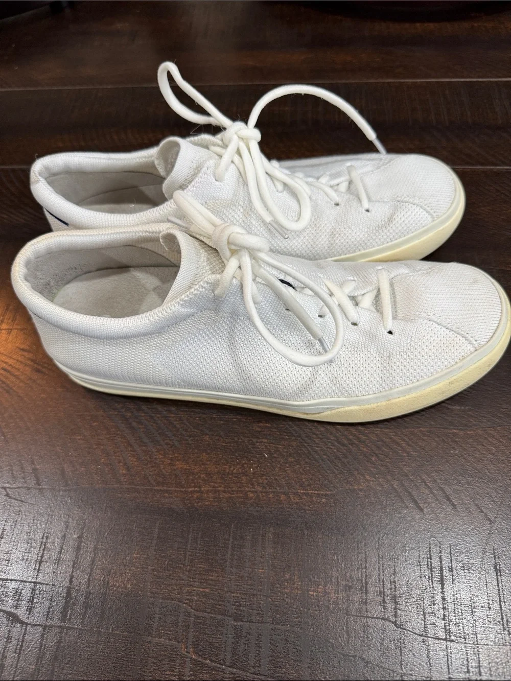 Rothy’s White Knit Lace-Up Women's Sneakers